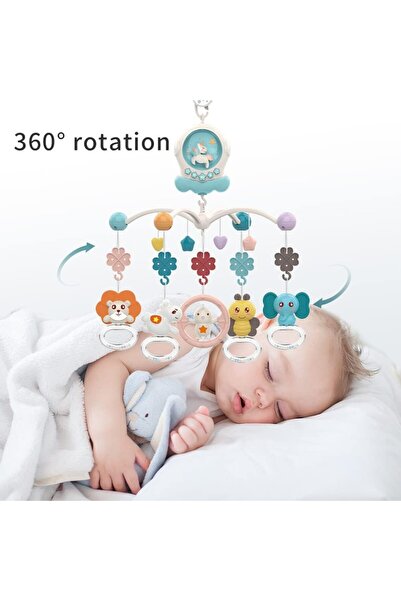 Generic Arabest Baby Musical Crib Mobile with Night Lights and Rotation, Rattles,Comfort Toys for Newborn I