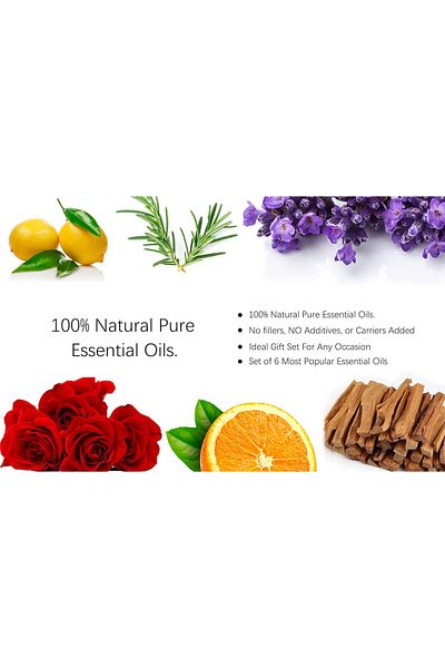 Generic ANYOUI Essential Oils by Pure Aroma 100% Pure Oils kit- Aromatherapy Oils Gift Set-6pcs x 10 mL for
