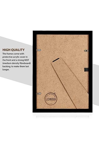 Generic Lowha Quran Verse Wall Art with Pan Wood Framed, 33 cm Length x 43 cm Width, Black