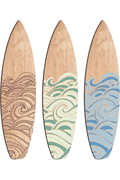 Generic مجموعة لوحات فنية جدارية على شكل لوح ركوب الأمواج لغرفة النوم وغرفة ا...