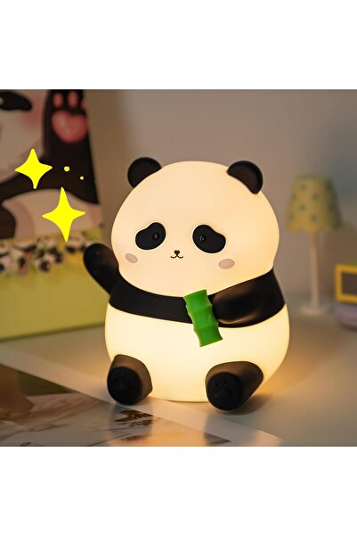 TERRIFI Panda Night Light - Touch Silicone Rechargeable Night Lamp for Kids