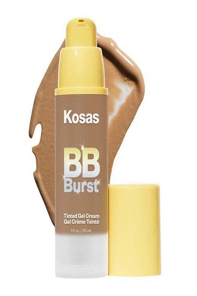 KOSAS جل كريم مرطب ملون BB Burst مع ببتيدات النحاس - متوسط عميق دافئ 34