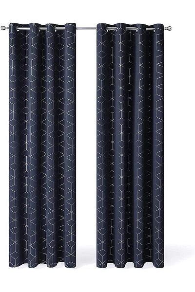 Generic Bolivia's Blackout Curtains, 2 Panels Decorative Diamond Foil Printed Thermal Insulated Privacy Pro