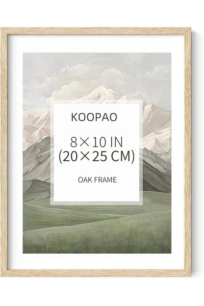 KOOPAO مجموعة واحدة من إطارات الصور المصنوعة من خشب البلوط مقاس 8×10 - لون الخشب الطبيعي