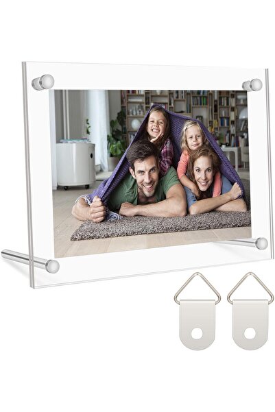TERRIFI Acrylic Photo Frame with Stand (Art Deco, Clear, 8x10)