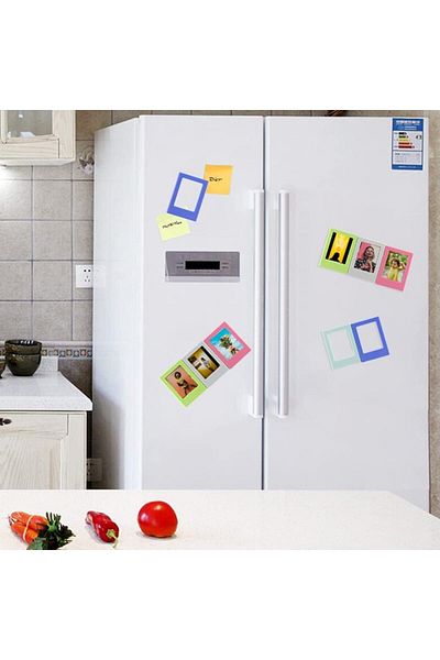 Generic Excefore Magnetic Picture Frame Set for Refrigerator, 10 Pack 2x3 Mini Frames for Polaroid and Inst