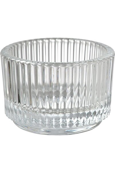 Generic حامل شموع صغيرة، زجاج شفاف، 3.5 سم