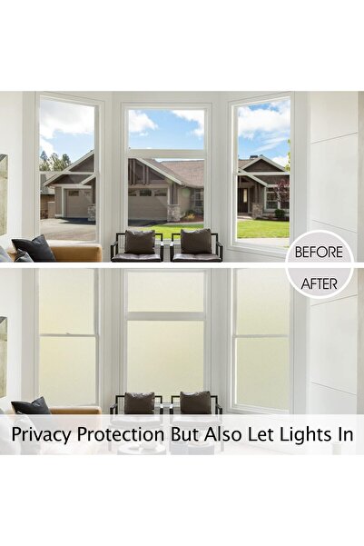 ALAYRA International Frosted Window Film Static Cling Privacy UV Heat Control 40x100cm