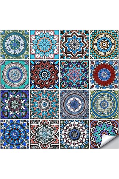 Generic ELECDON 16PCS Square Tile Wall Stickers 3D, Decal Mosaic Home Room Decor DIY Tile Stickers for Kitc