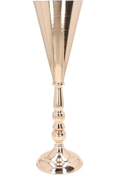 Generic Vintage Flower Vase, European Decorative Gold Iron Vase for Home and Party (12x42cm / 4.7x16.5in)