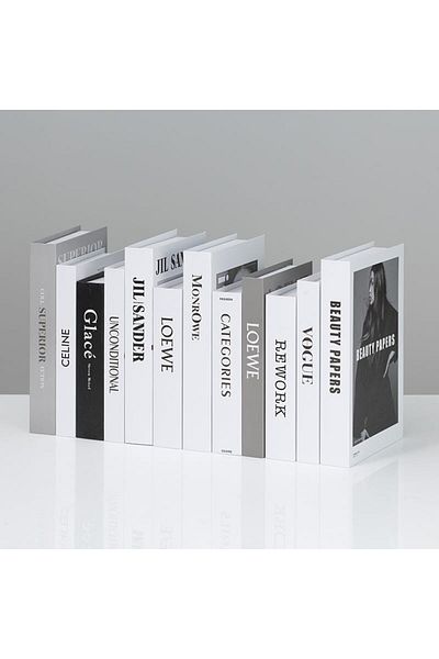 Generic Supreouts 12 Pcs Decorative Books for House, Fashion Modern Fake Book for Decoration, Faux Stacked