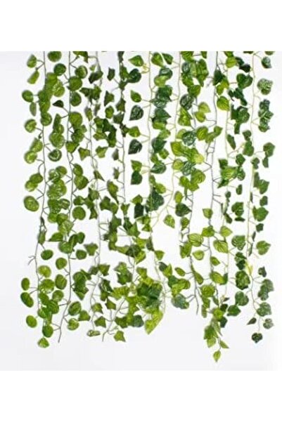 Generic أوراق اللبلاب الصناعية المعلقة - 12 قطعة - أخضر