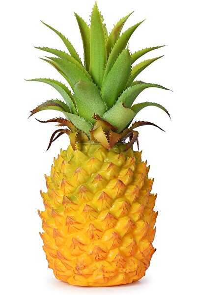 007 أناناس صناعي من لفيدك، مقاس ٨٫٢ بوصة - فاكهة اصطناعية واقعية للمنزل والحف...
