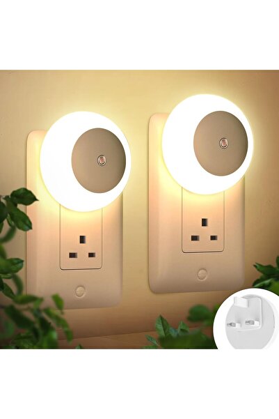 genernic Necomi 2-Pack Plug-in LED Night Lights with Dusk-to-Dawn Sensor, Warm White