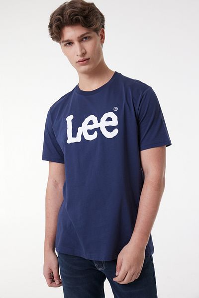 Lee Ελαφρύ Ss Wobbly Logo Crew Neck Ανδρικό T-shirt ML65QAIEE