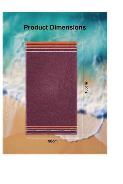 Generic 2 Piece Bath Towel 450 GSM 100% Cotton Terry 90x165 cm -Soft Feel Super Absorbent Quick Dry