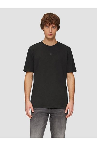 QS by s.Oliver Men's Crew Neck T-shirt With Logo,