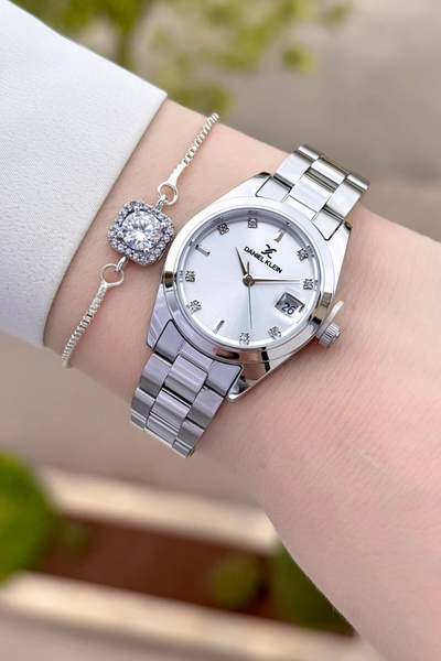 Daniel Klein Metalik Renk 2 Yıl Garantili 28 mm Kadın Kol Saati ve Bileklik