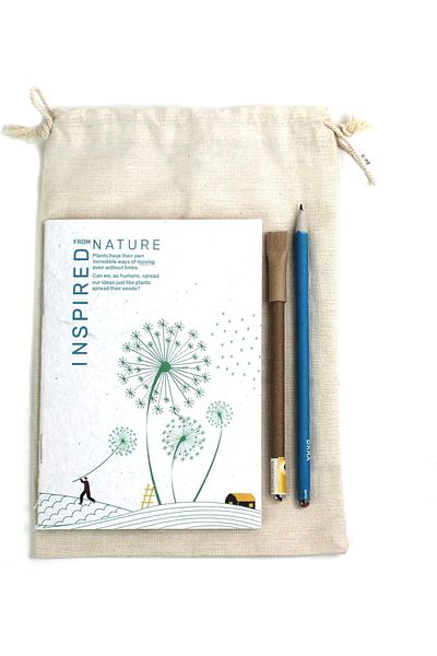 BUY RESPONSIBLY Eco-Friendly Plantable Stationery Kit Gift for Kids (3 Pieces)