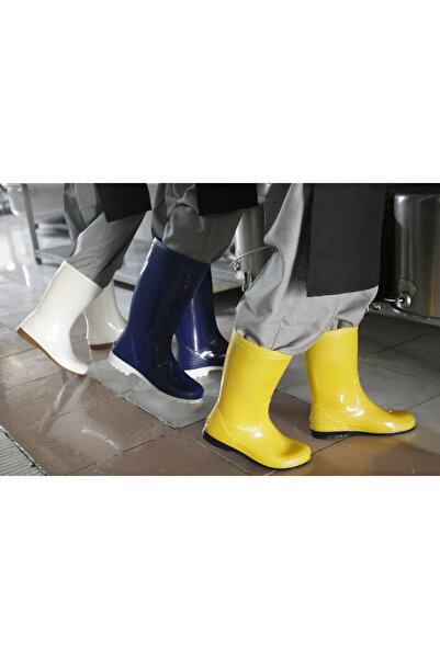 çizmeci White Pvc Boots - Non-Slip Sole Tse