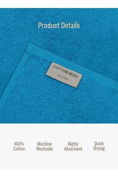 Generic Cotton Berg 7 Piece Towel Set 550 GSM Quick Dry Highly Absorbent Thick Soft Hotel Quality
