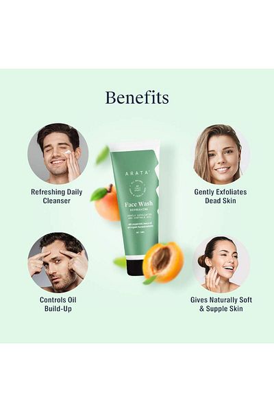 Arata Natural Refreshing Face Wash - (50 ml)