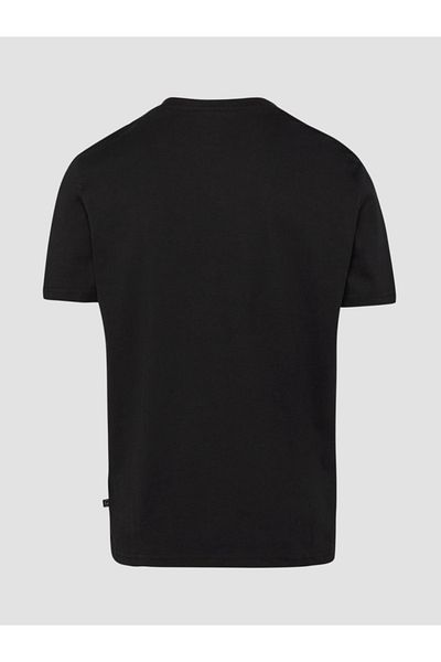 QS by s.Oliver Men's T-shirt With Abstract Print On The Front, Black