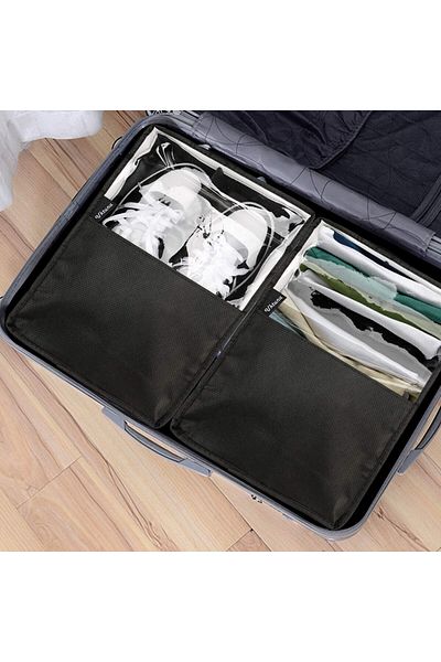Uktunu waterproof shoe bag, textile, black, 33 x 24 x 10 cm