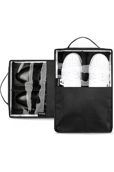 Uktunu waterproof shoe bag, textile, black, 33 x 24 x 10 cm