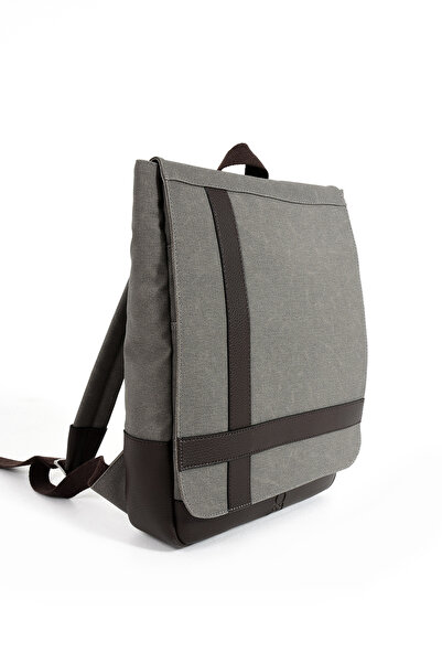 Fiyaka Mega 419 Унісекс Канава Рюкзак з відділеннями для ноутбука СІРИЙ-КАВОВИЙ