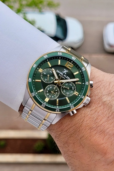Daniel Klein Kadranı Yeşil Kordonu Sarı Silver Renk 24 Ay Garantili Fonksiyon...