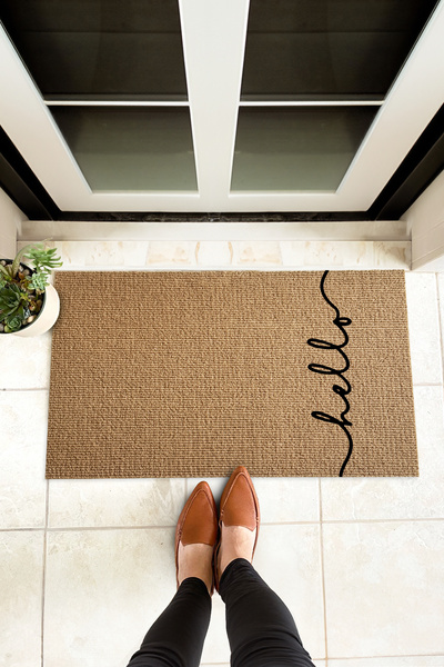 Paspas Yap Hello Printed Door Mat Outside Door Mat