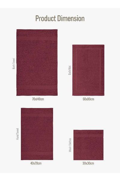 Generic Cotton Berg 7 Piece Towel Set 550 GSM Quick Dry Highly Absorbent Thick Soft Hotel Quality