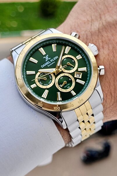 Daniel Klein Kadranı Yeşil Kordonu Gold Gri Renk Ayarlanabilir Kordonlu Fonks...