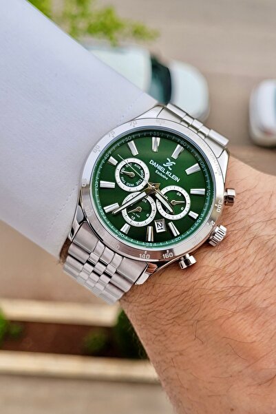 Daniel Klein Kadranı Yeşil Kordonu Silver Renk 24 Ay Garantili Fonksiyonları ...