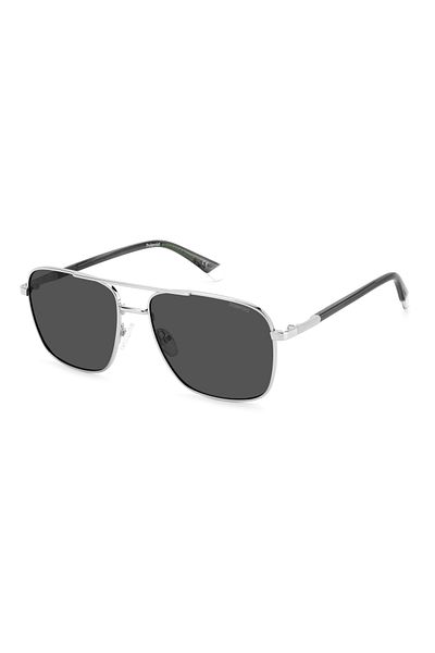 Polaroid Polaroid Men's Sunglasses PLD 4128/S/X 010/M9, Silver, Aviator, 58 mm