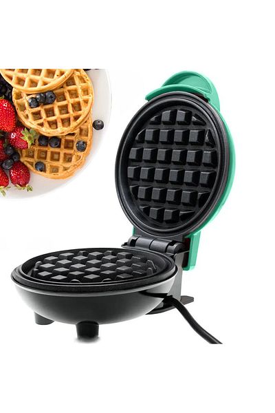Bukate Mini Waffle Maker, Bukate, Non-stick Plates, Indicator Light, Light Green