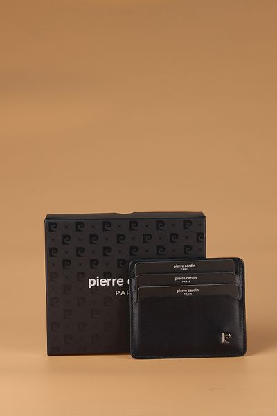 Pierre Cardin 046 Genuine Leather Men's Wallet Card Holder Analine Navy Blue