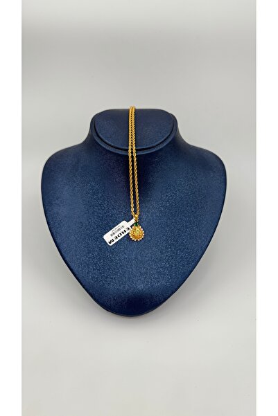 ERDEM KUYUMCULUK 8 Ayar Altın Yeşil Taşlı Küçük Tuğra Kolye Ucu ( ZİNCİRSİZ )