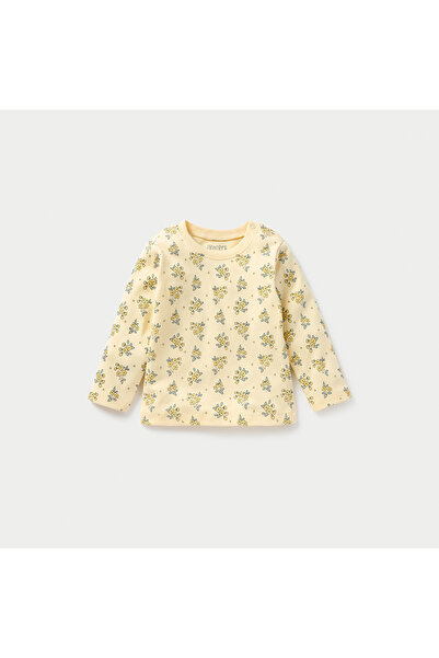 Juniors All-Over Floral Print Long Sleeves T-shirt and Elasticated Pyjama Set