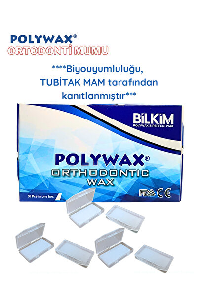 POLYWAX 50 Adet Aromasız- Ortodonti Mumu- Diş Teli Mumu - Braket Mumu Wax- Ortodontik Wax