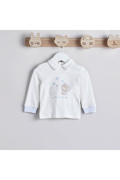 giggles Bear Embroidered T-shirt and Pyjama Set