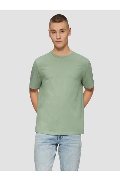QS by s.Oliver Men's Short-sleeved T-shirt, Crew Neck, Regular Fit,