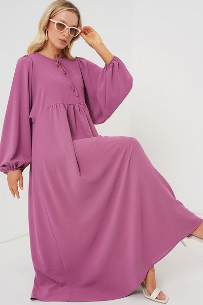 Bigdart Γυναικείο Μακρύ Μανίκι Hijab Φόρεμα 2464 - Dusty Rose