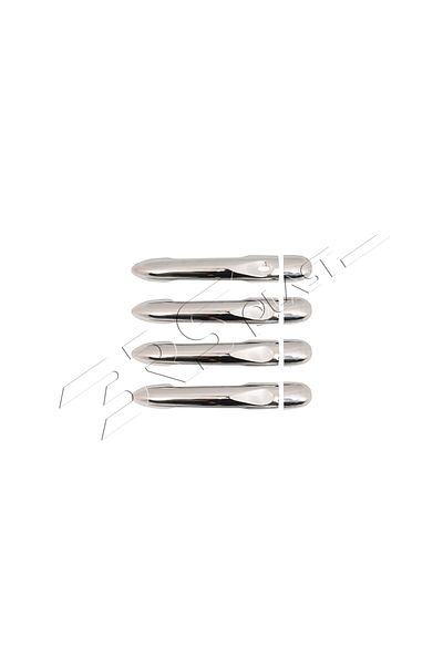 ServetDizaynOto Renault Fluence Compatible 2010 and Above Chrome Door Handle 4 Doors Single Sensor Stainless Steel