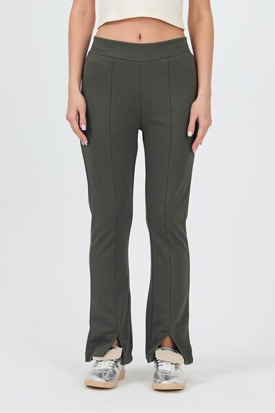 yakamor Γυναικείο ισπανικό πόδι από ατσάλινο λύκρα με μπροστινό σκίσιμο