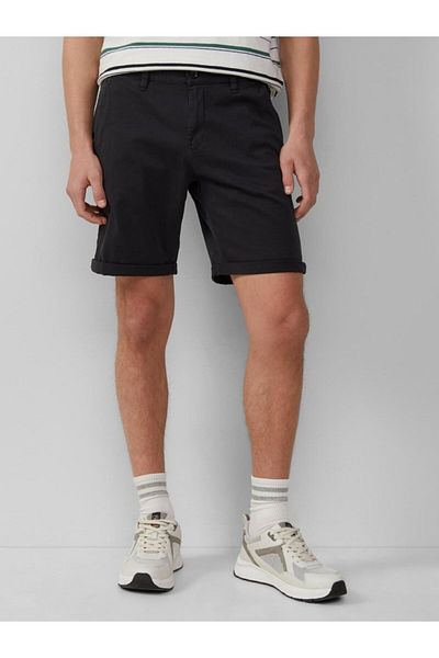QS by s.Oliver Q/S by s.Oliver Men's chino shorts, John, with mid-rise waist and regular fit, Black