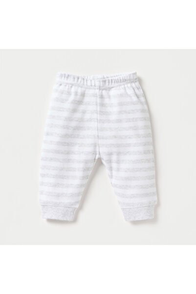 Juniors Giggles Bear Applique Long Sleeves T-shirt and Elasticated Pyjama Set