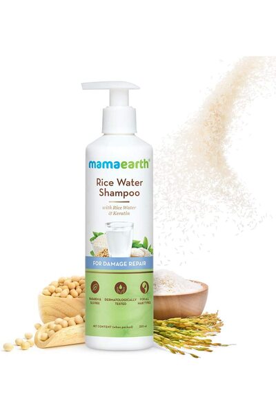 Mamaearth Rice Water Shampoo With Rice Water & Keratin For Damaged, Dry and Frizzy Hair ? 250ml