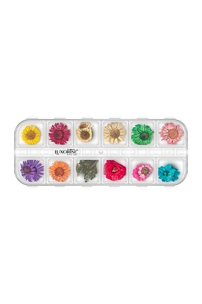 LUXORISE Dried Flowers Nails - Flower Dream, 12 models